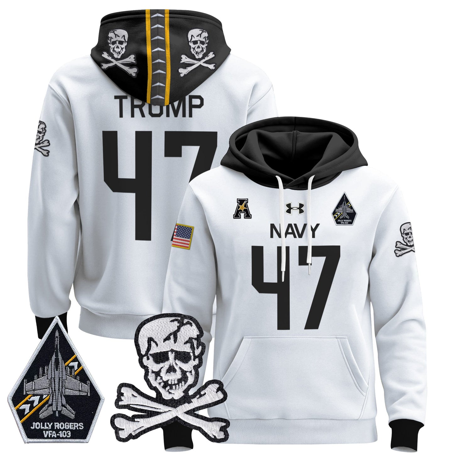 Navy Midshipmen 2024 Pullover Hoodie V2