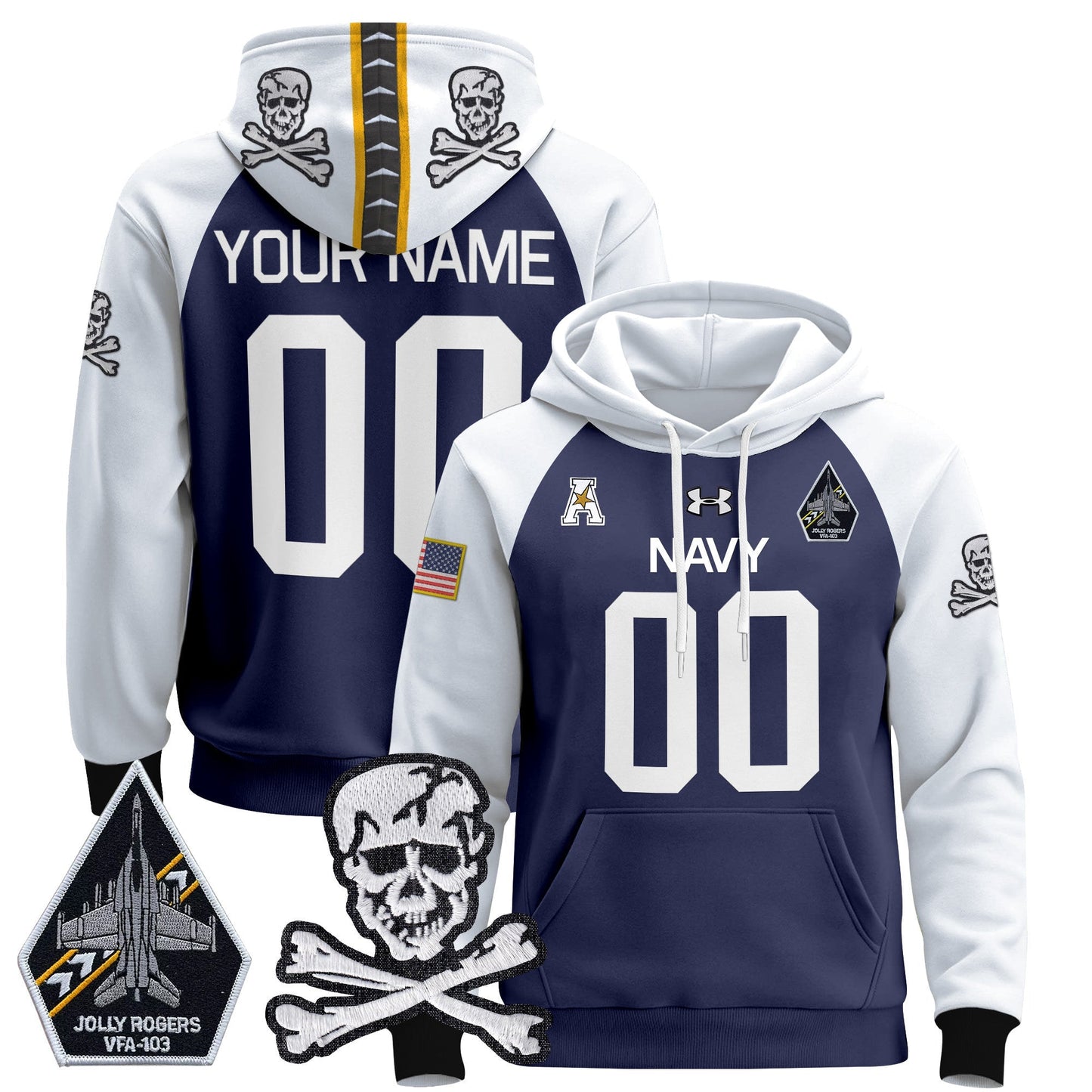 Navy MID 2024 Custom Pullover Hoodie V2