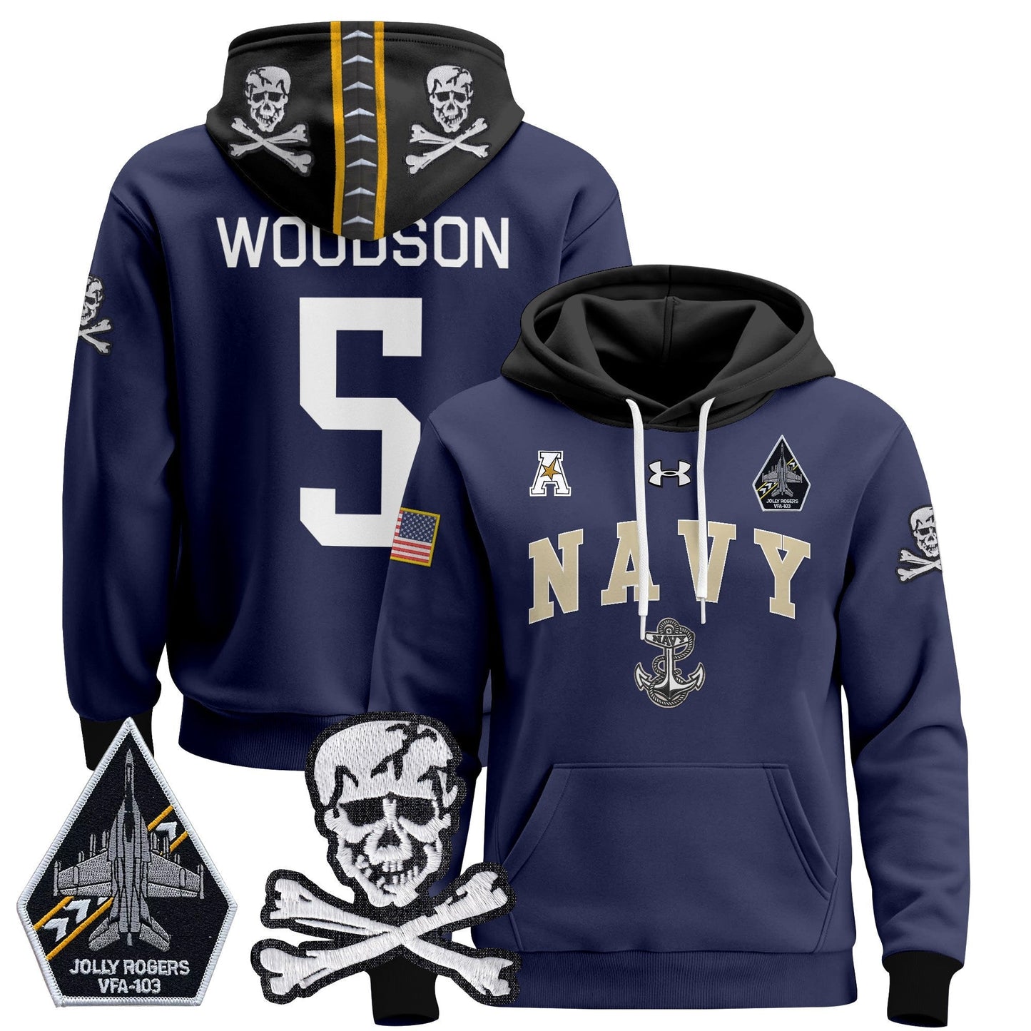 Navy MID 2024 Pullover Hoodie V4