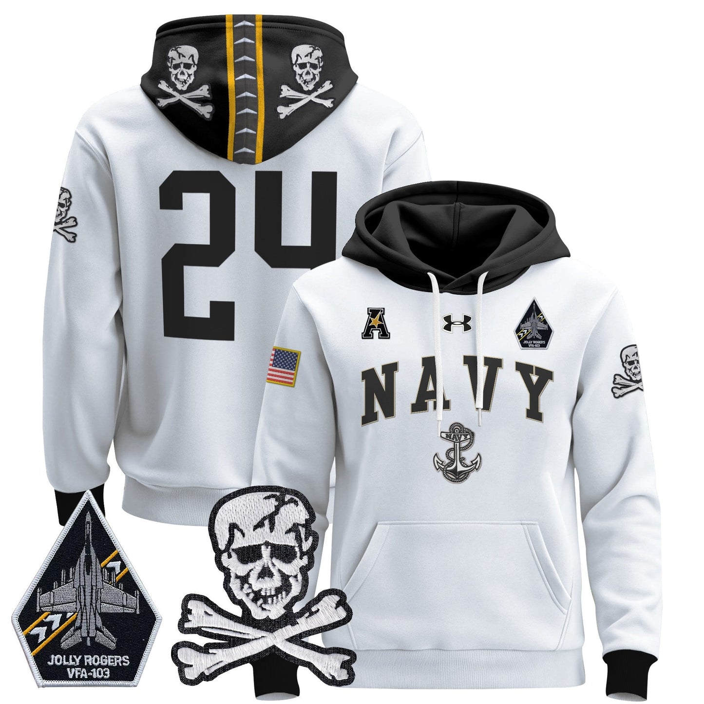 Navy MID 2024 Pullover Hoodie V4