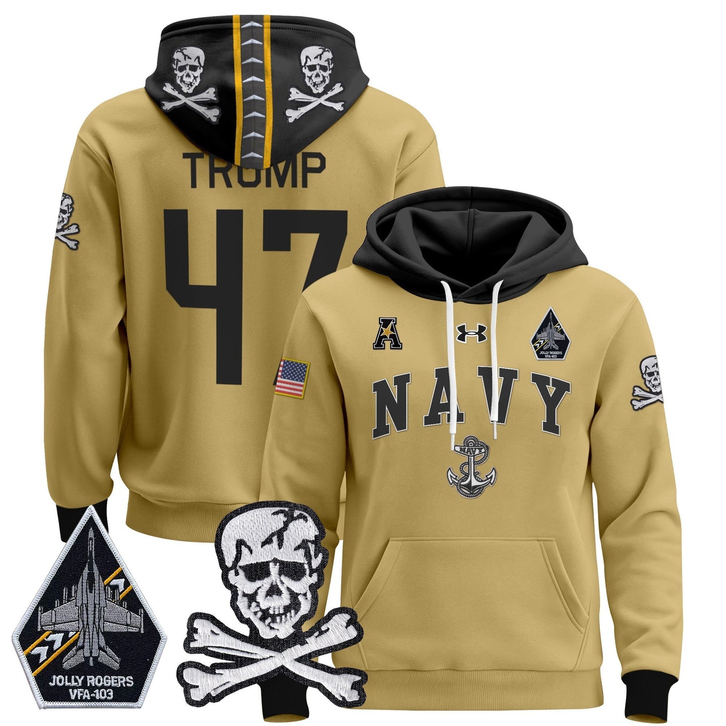 Navy MID 2024 Pullover Hoodie V4