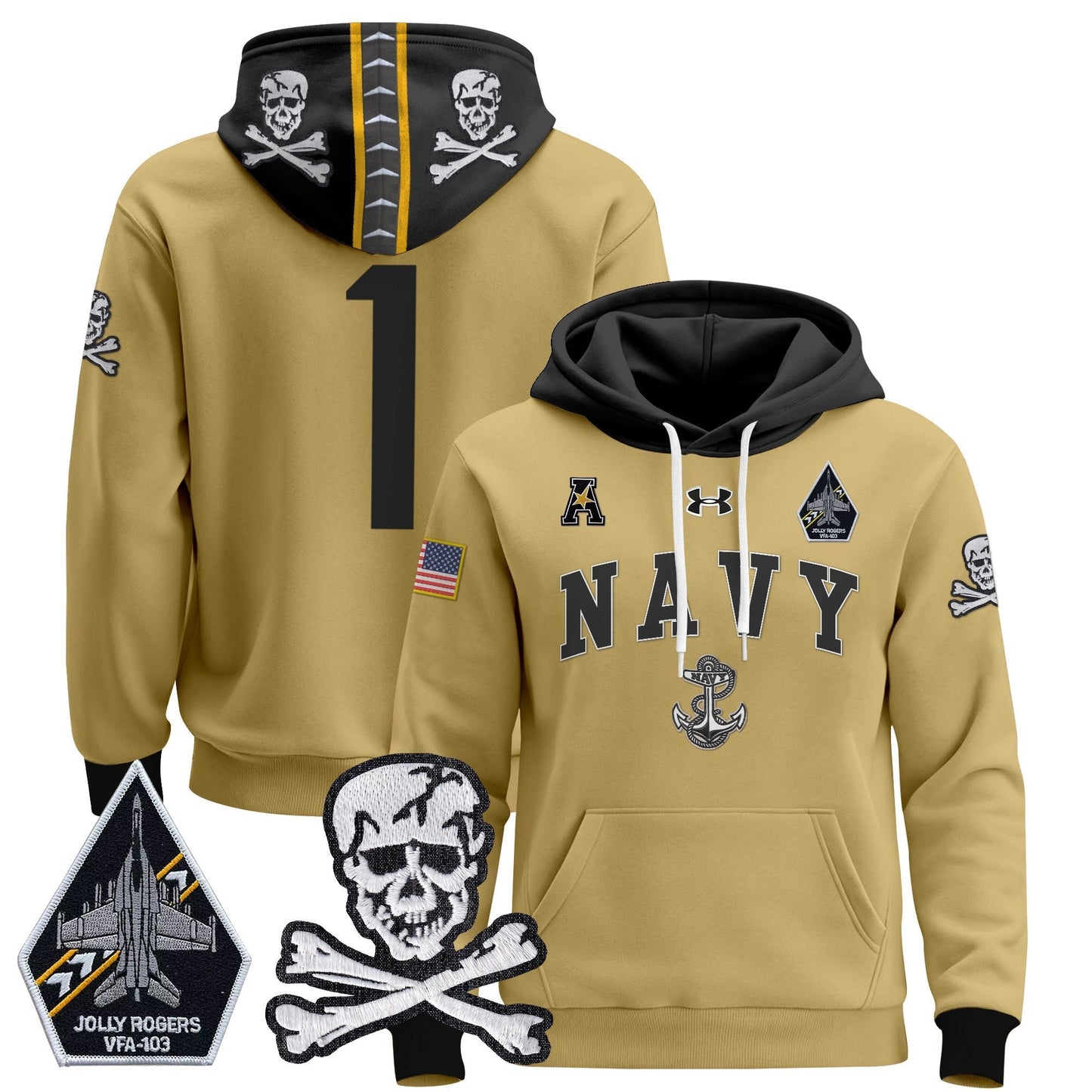 Navy MID 2024 Pullover Hoodie V4