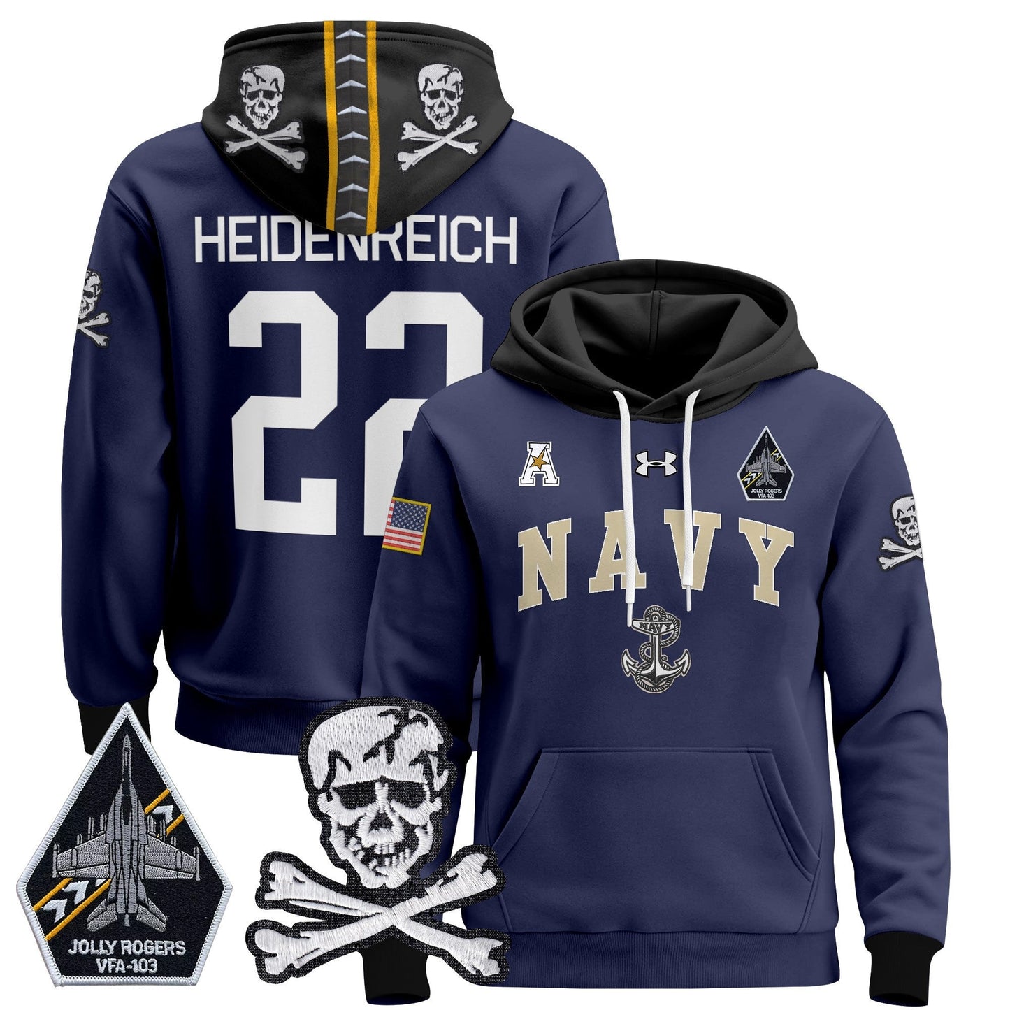 Navy MID 2024 Pullover Hoodie V4