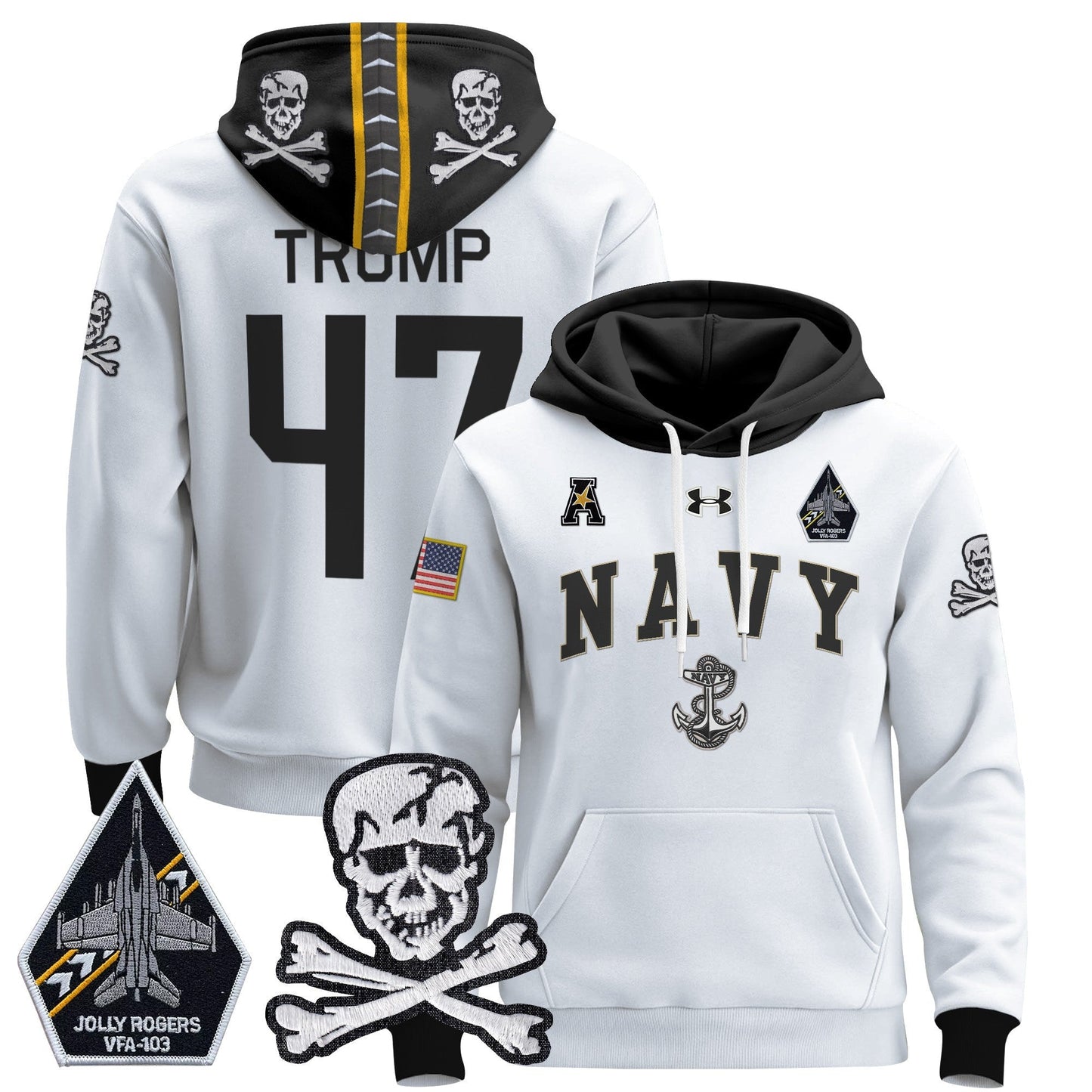 Navy MID 2024 Pullover Hoodie V4