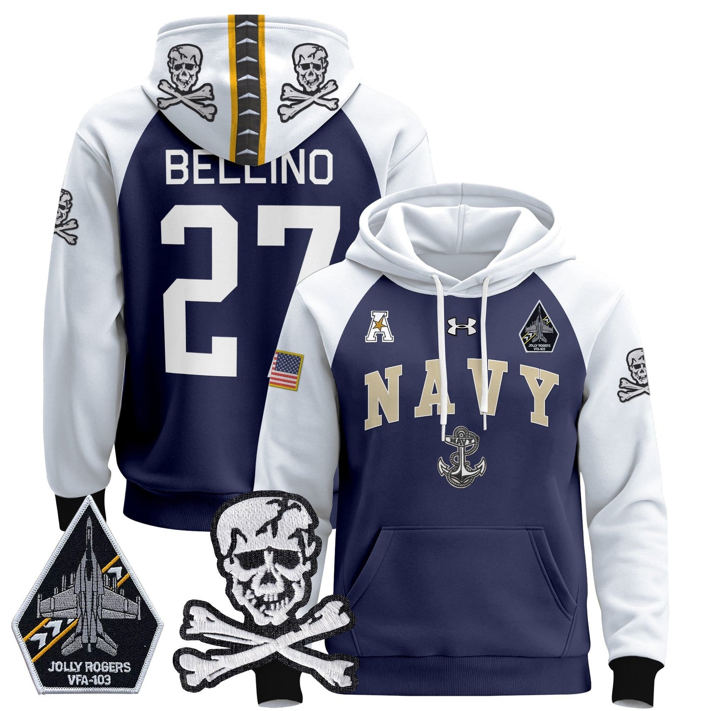Navy MID 2024 Pullover Hoodie V4