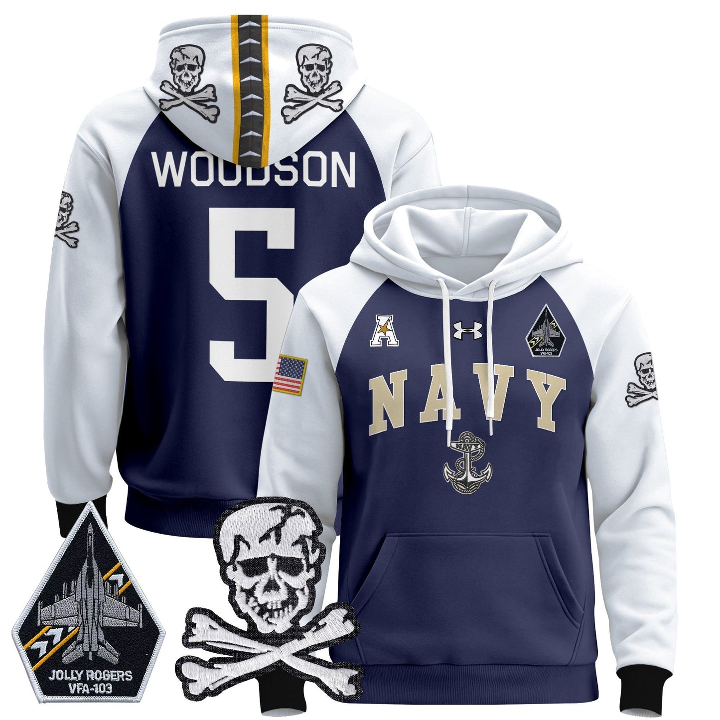 Navy MID 2024 Pullover Hoodie V4