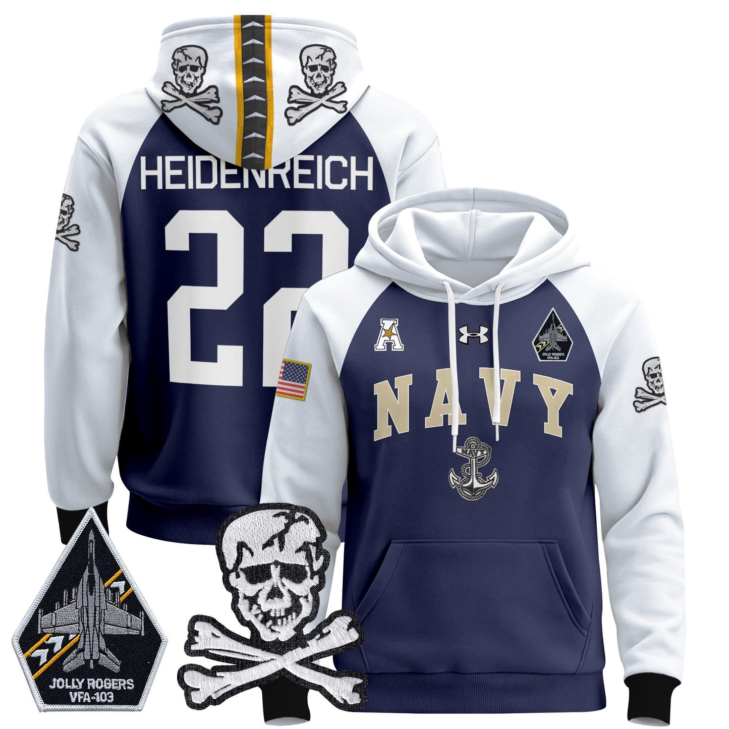 Navy MID 2024 Pullover Hoodie V4
