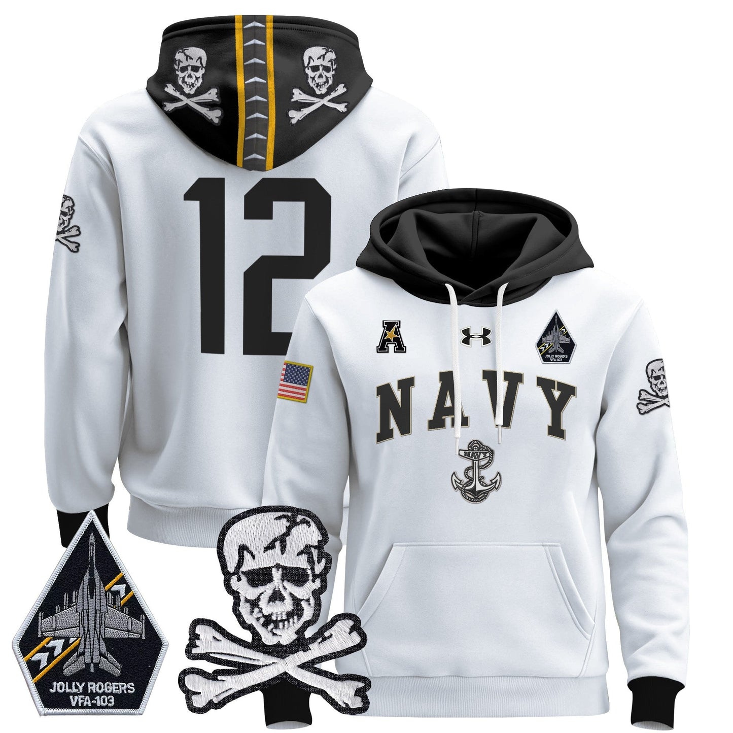 Navy MID 2024 Pullover Hoodie V4