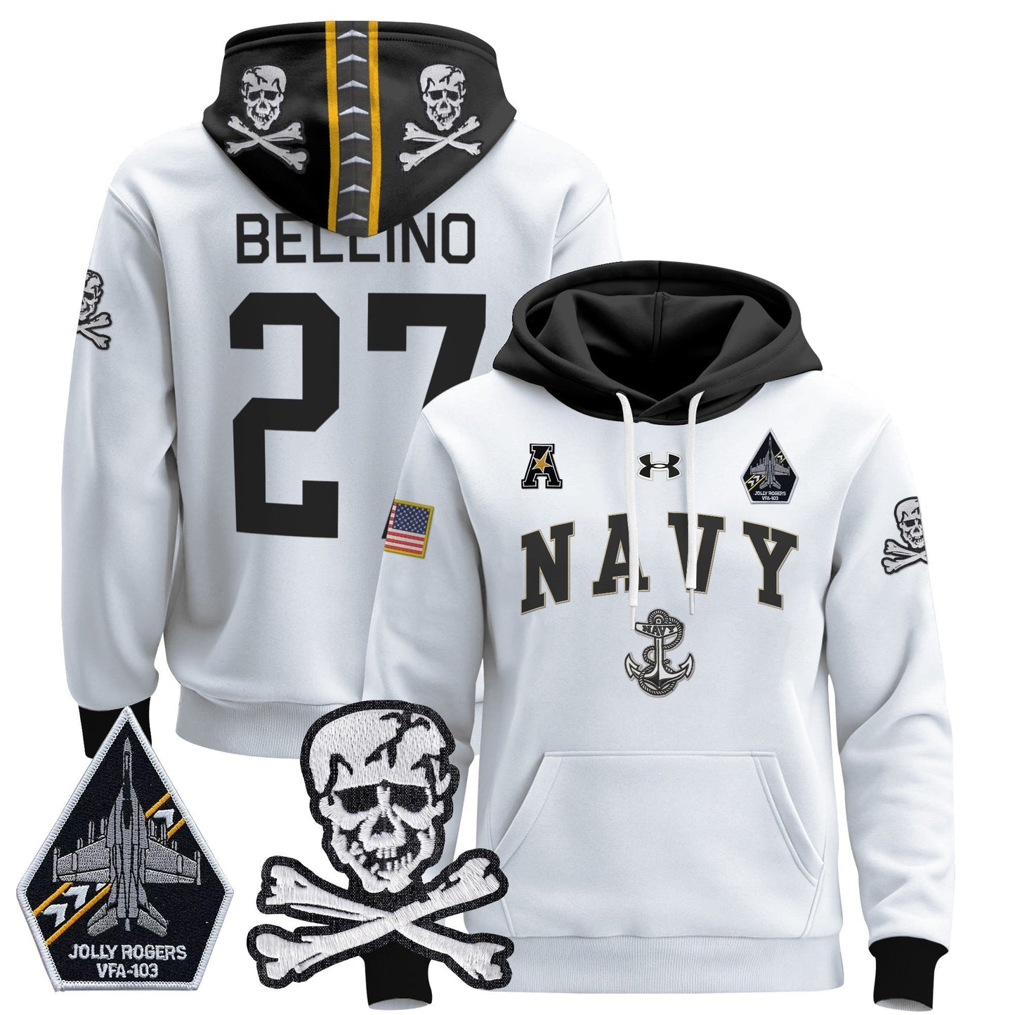 Navy MID 2024 Pullover Hoodie V4