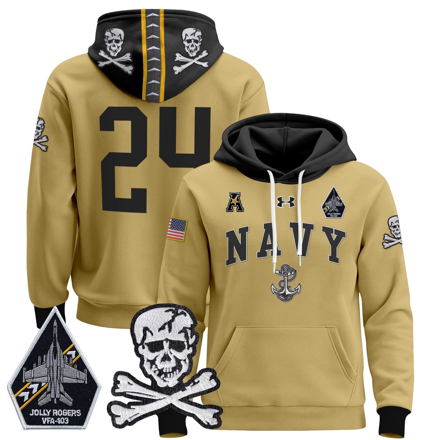 Navy MID 2024 Pullover Hoodie V4