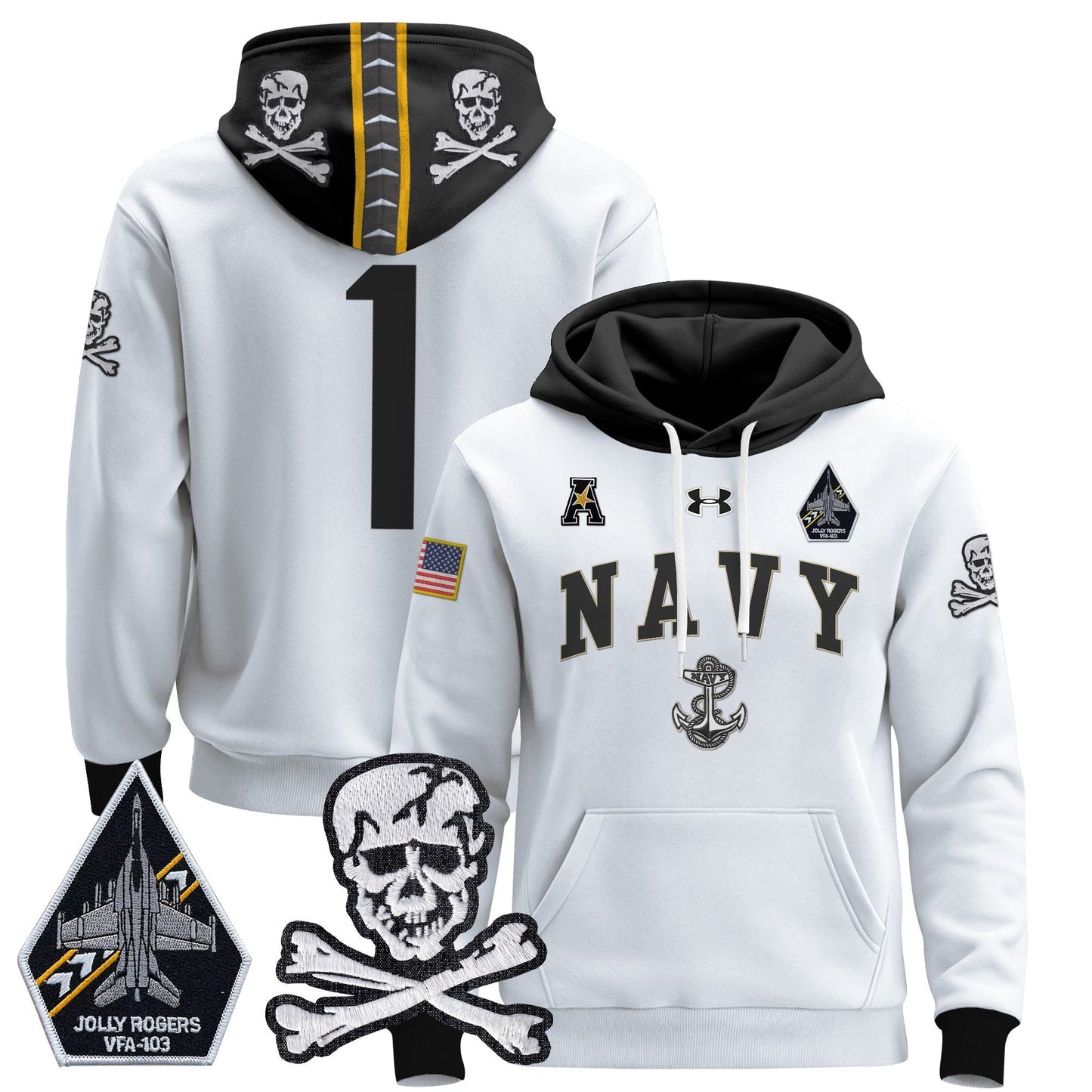 Navy MID 2024 Pullover Hoodie V4