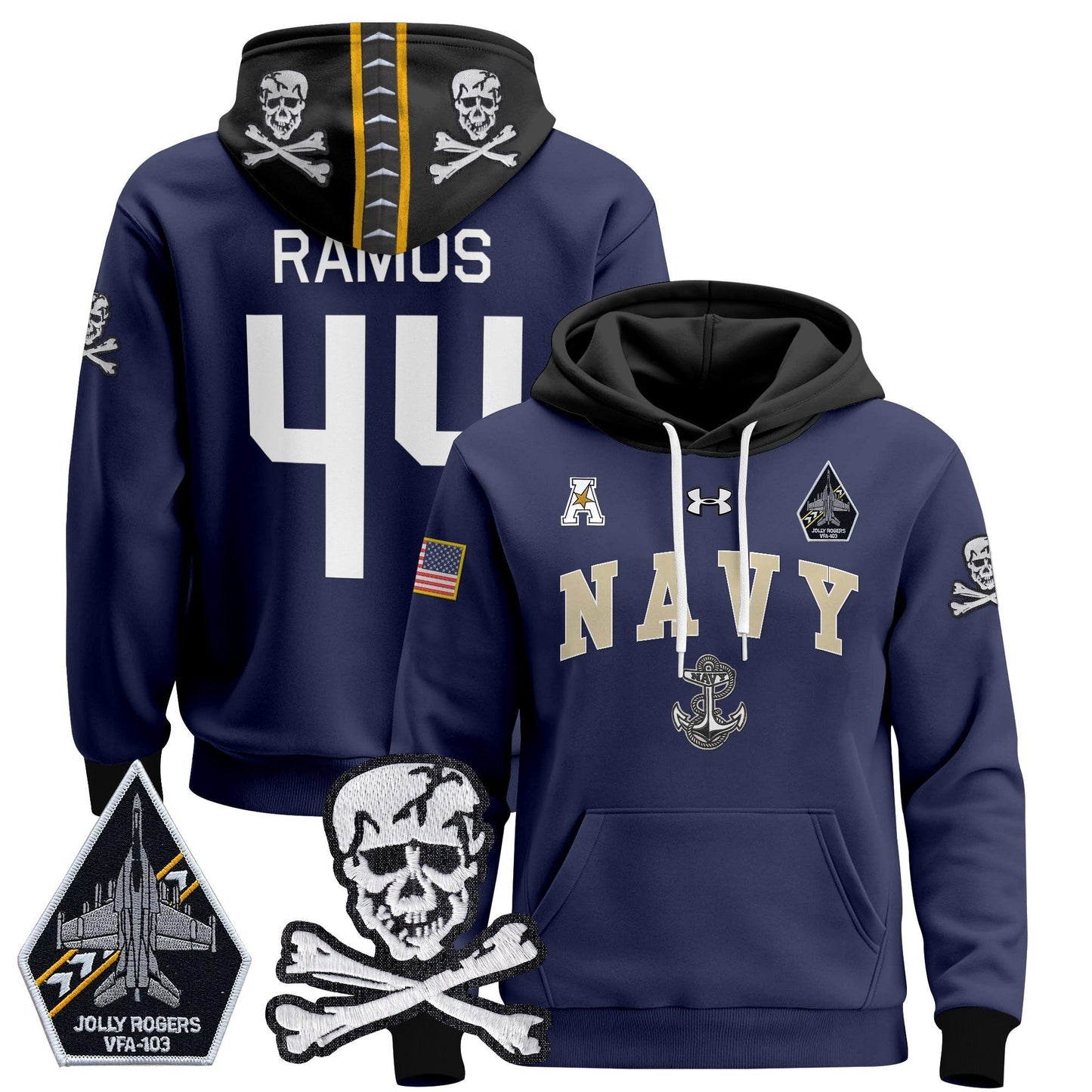 Navy MID 2024 Pullover Hoodie V4