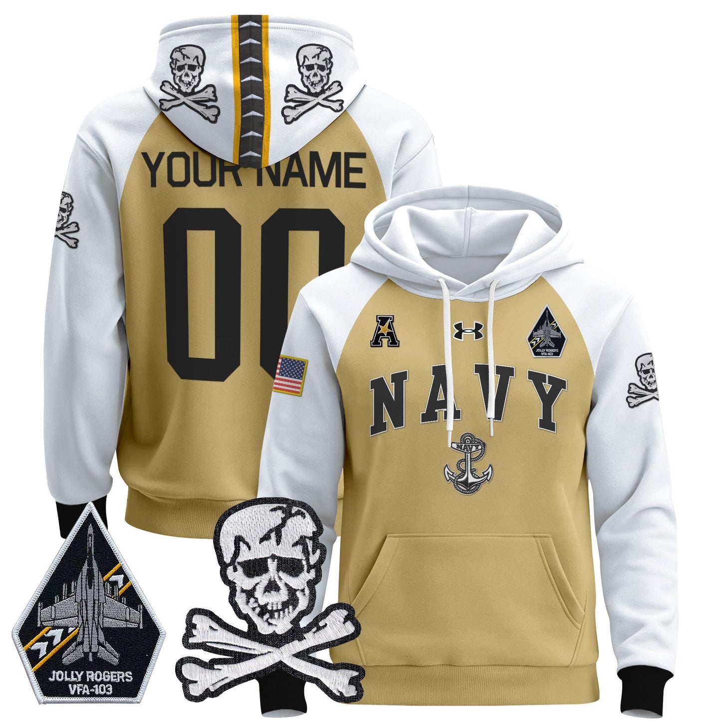 Navy MID 2024 Custom Pullover Hoodie V4