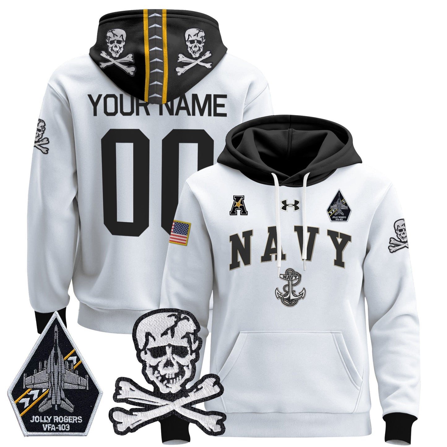 Navy MID 2024 Custom Pullover Hoodie V4