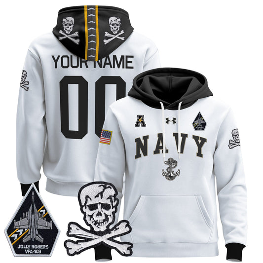 Navy Midshipmen 2024 Custom Pullover Hoodie V4