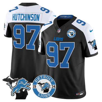 Men's Detroit Lions 2024 Vapor Limited Jersey - Est. 1934 Patch - All Stitched
