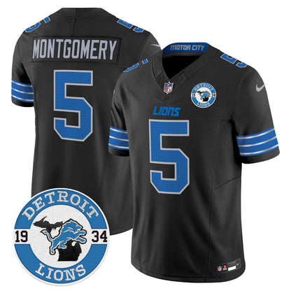 Men's Detroit Lions 2024 Vapor Limited Jersey - Est. 1934 Patch - All Stitched