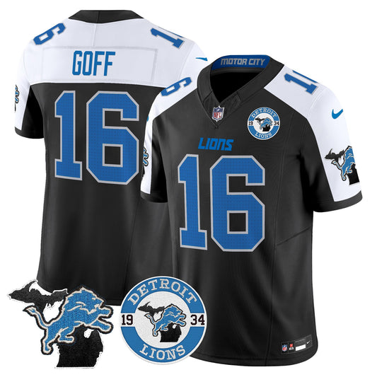 Men's Detroit Lions 2024 Vapor Limited Jersey - Est. 1934 Patch - All Stitched