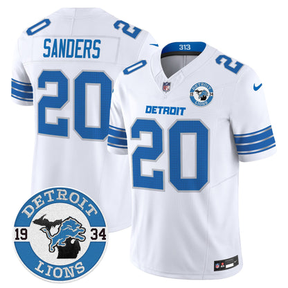 Men's Detroit Lions 2024 Vapor Limited Jersey - Est. 1934 Patch - All Stitched