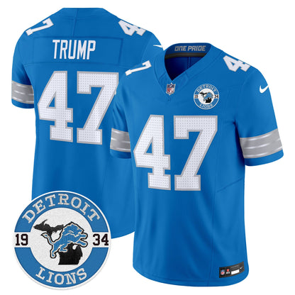 Men's Detroit Lions 2024 Vapor Limited Jersey - Est. 1934 Patch - All Stitched