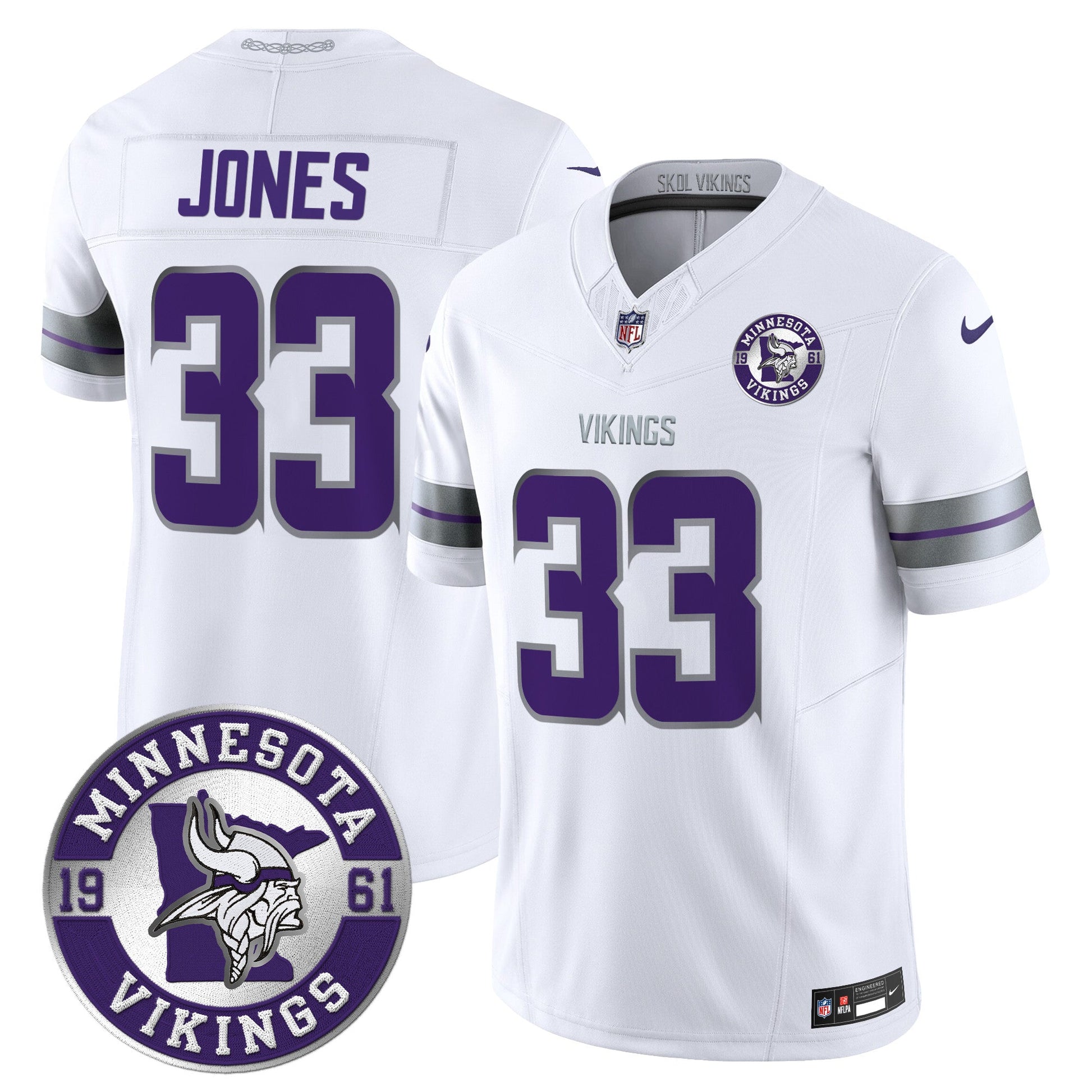 Men's Minnesota Vikings 2024 Vapor Limited Jersey - Est. 1961 Patch - All Stitched