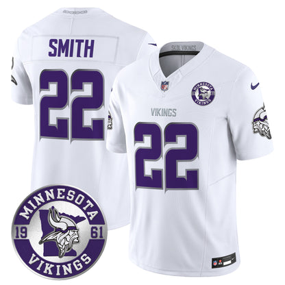 Men's Minnesota Vikings 2024 Vapor Limited Jersey V2 - Est. 1961 Patch - All Stitched