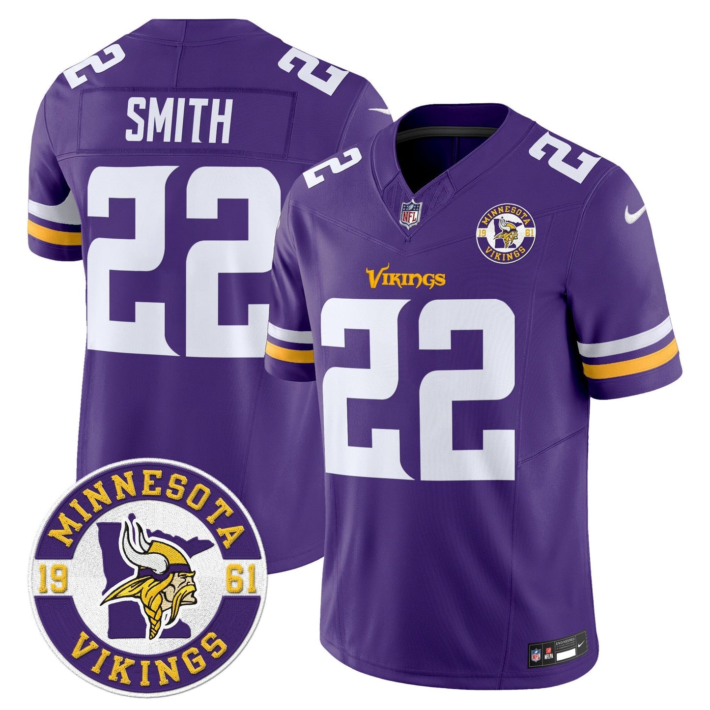 MIN King Of The North Patch Vapor Limited Jersey - Est. 1961 Patch - All Stitched