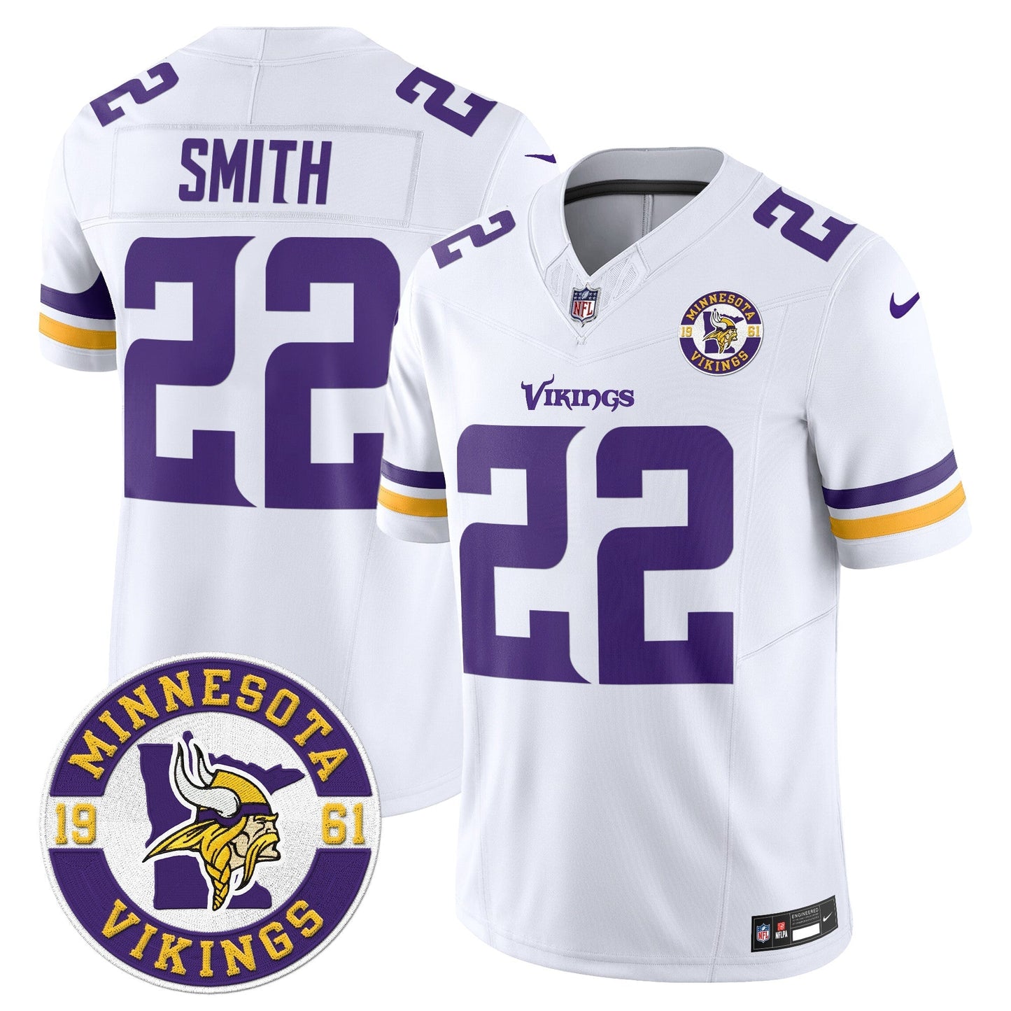 MIN King Of The North Patch Vapor Limited Jersey - Est. 1961 Patch - All Stitched