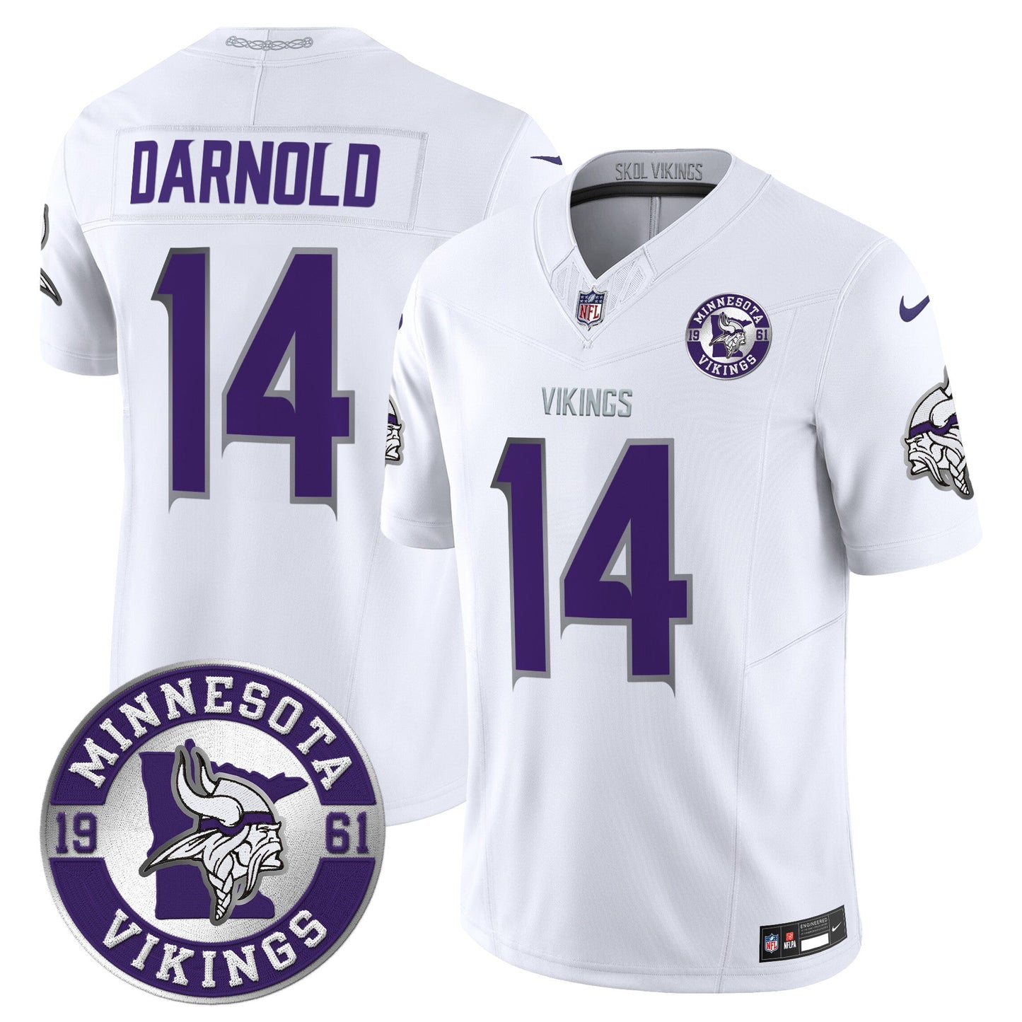 MIN King Of The North Patch Vapor Limited Jersey - Est. 1961 Patch - All Stitched