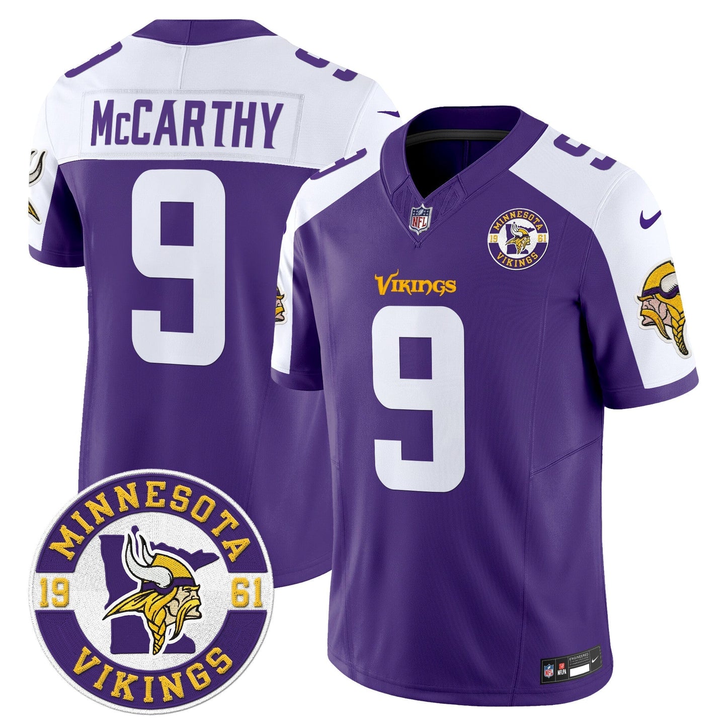 MIN King Of The North Patch Vapor Limited Jersey - Est. 1961 Patch - All Stitched