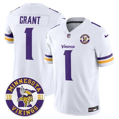 Men's Minnesota Vikings 2024 Vapor Limited Jersey V2 - Est. 1961 Patch - All Stitched