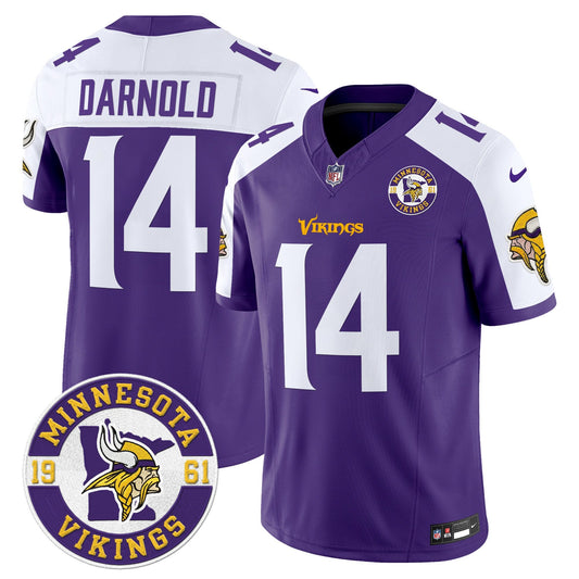 Minnesota Vikings King Of The North Patch Vapor Limited Jersey - Est. 1961 Patch - All Stitched