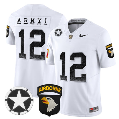 Army Black Knights 101st Airborne Division Patch 2024 Vapor Limited Jersey - All Stitched