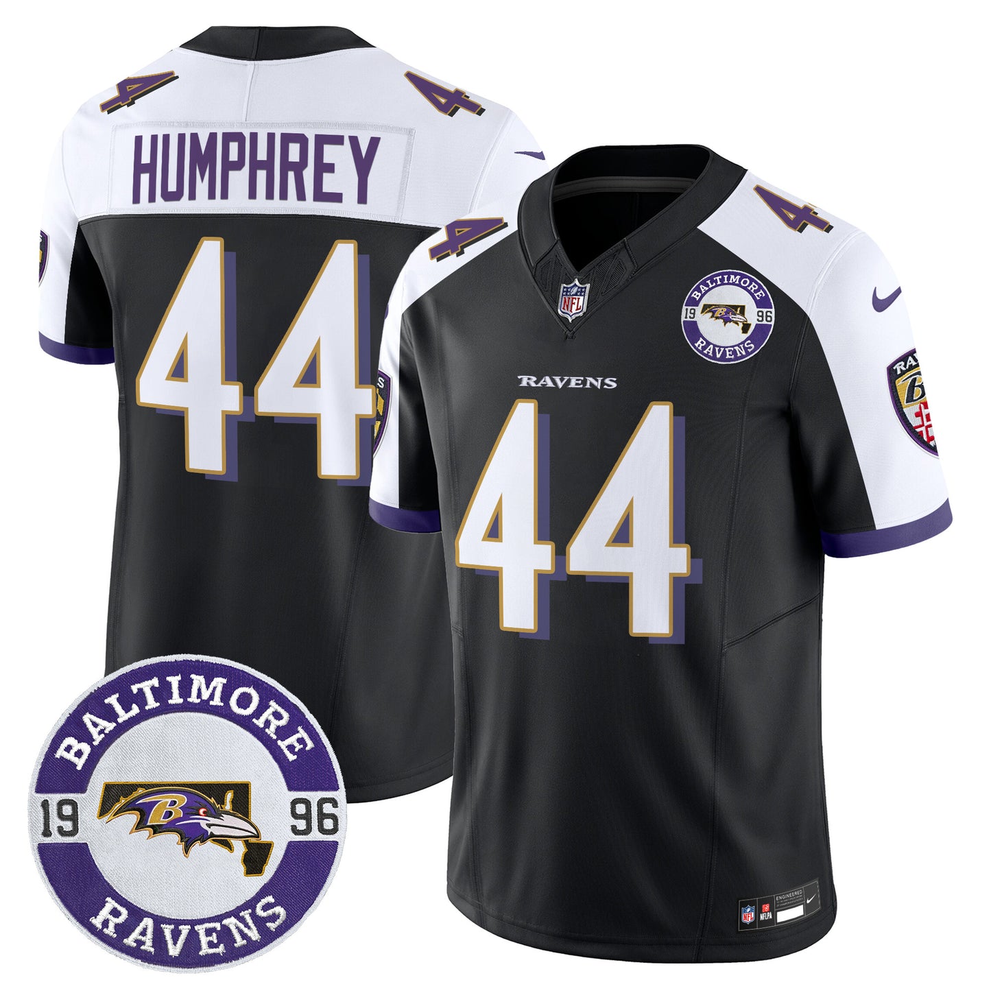 Men's Ravens 2024 Vapor Limited Jersey - Est. 1996 Patch - All Stitched