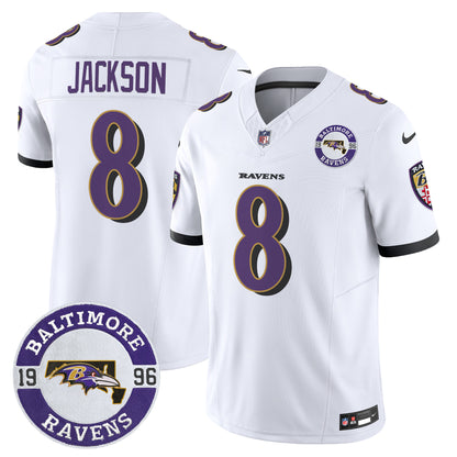 Men's Ravens 2024 Vapor Limited Jersey - Est. 1996 Patch - All Stitched