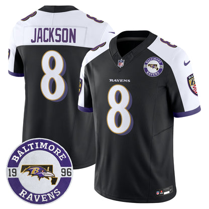 Men's Ravens 2024 Vapor Limited Jersey - Est. 1996 Patch - All Stitched