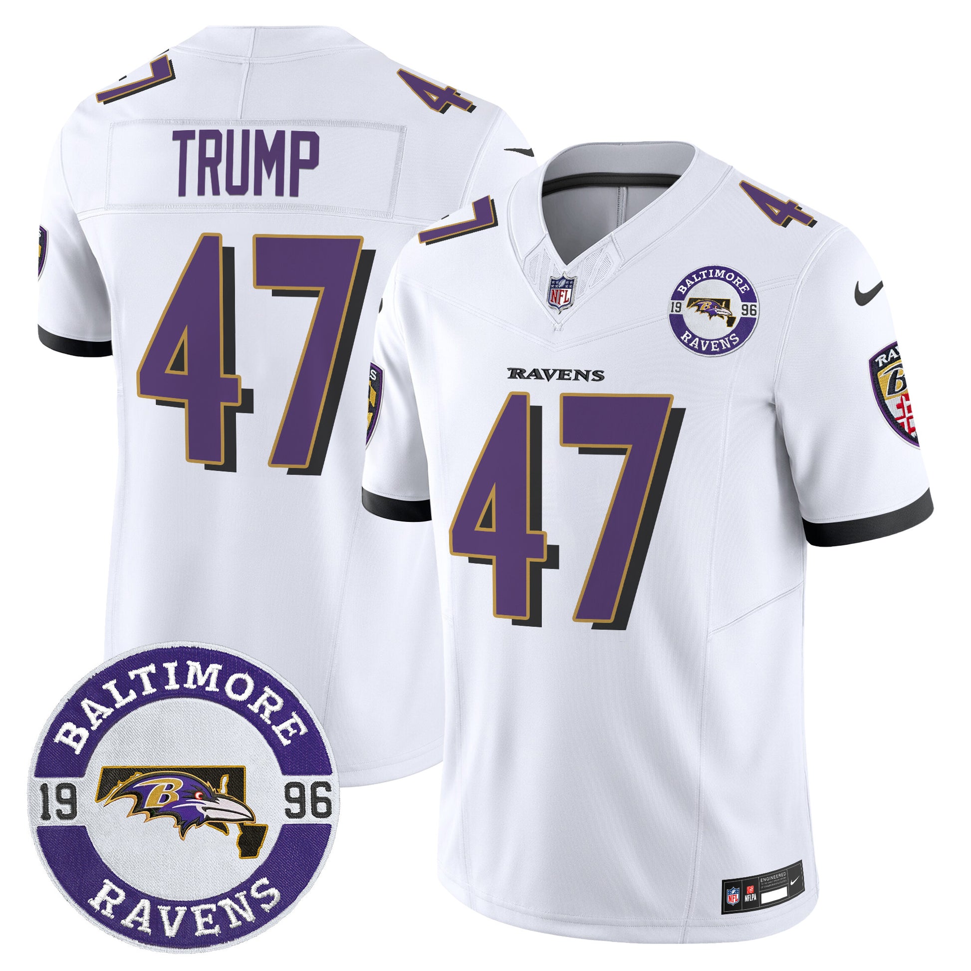 Men's Ravens 2024 Vapor Limited Jersey - Est. 1996 Patch - All Stitched