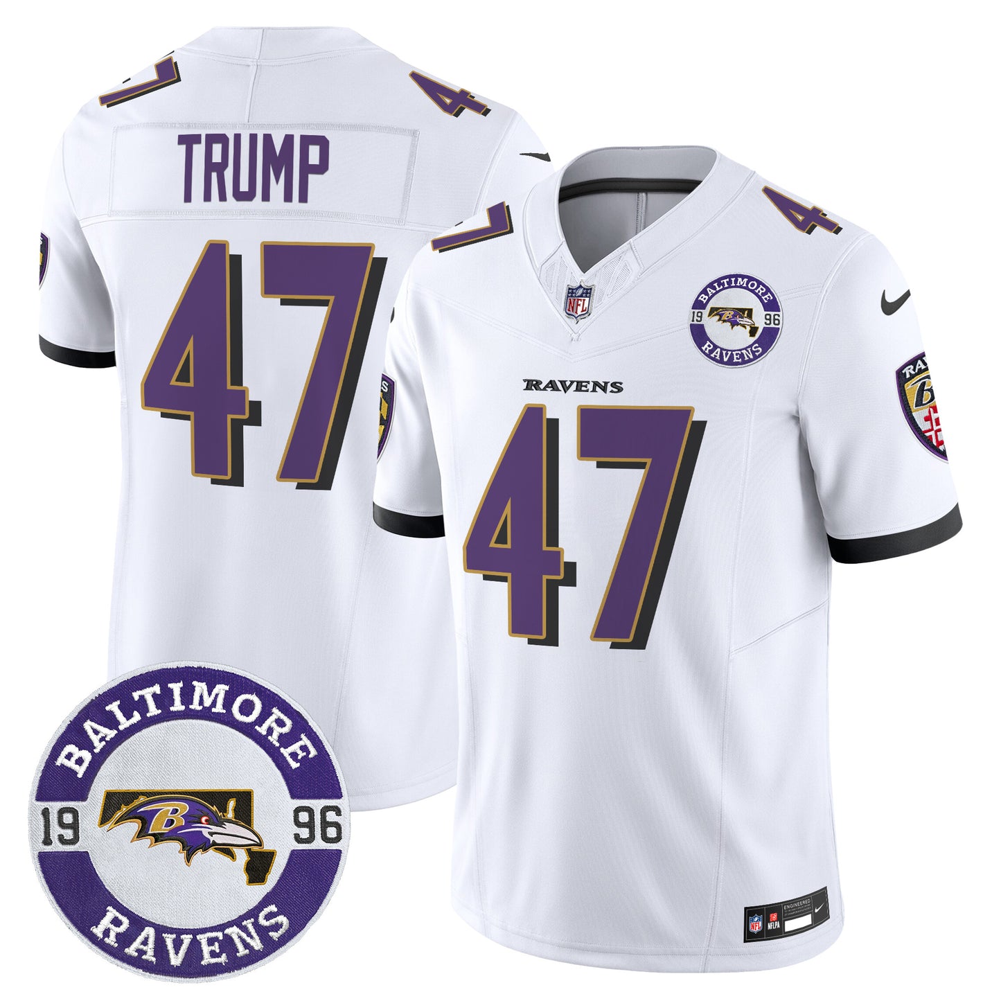 Men's Ravens 2024 Vapor Limited Jersey - Est. 1996 Patch - All Stitched