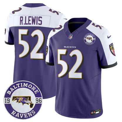 Men's Ravens 2024 Vapor Limited Jersey - Est. 1996 Patch - All Stitched
