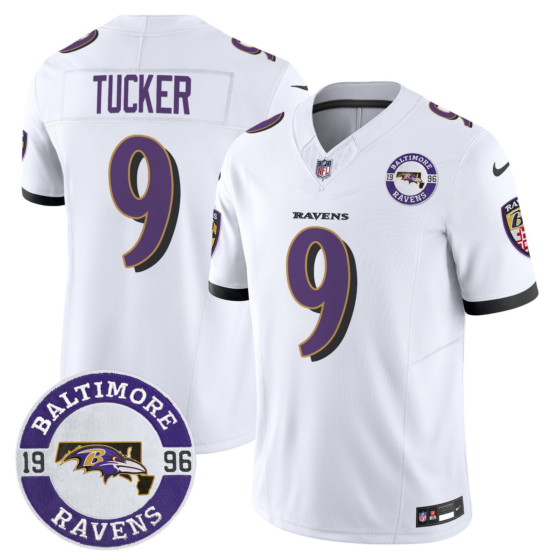 Men's Ravens 2024 Vapor Limited Jersey - Est. 1996 Patch - All Stitched