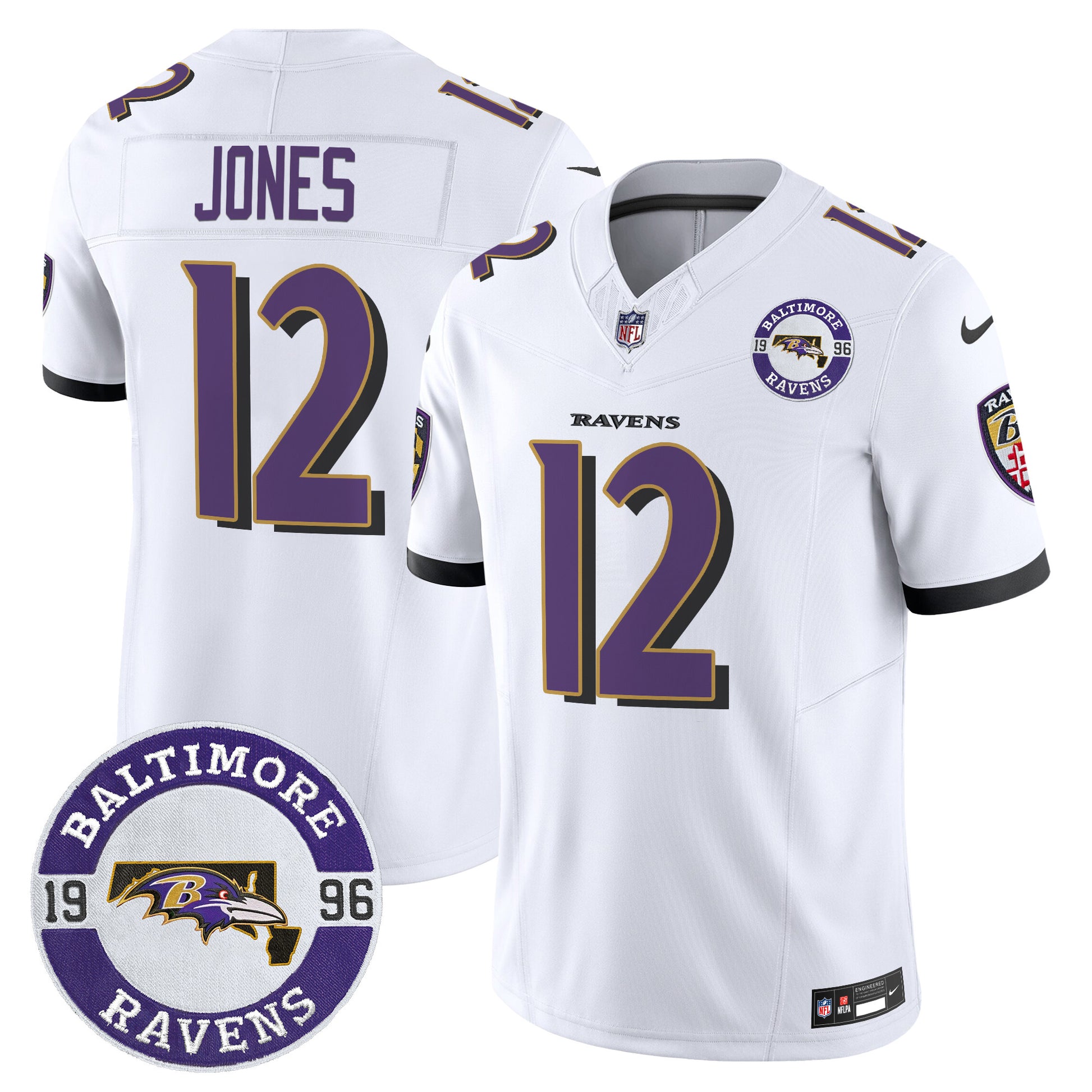 Men's Ravens 2024 Vapor Limited Jersey - Est. 1996 Patch - All Stitched
