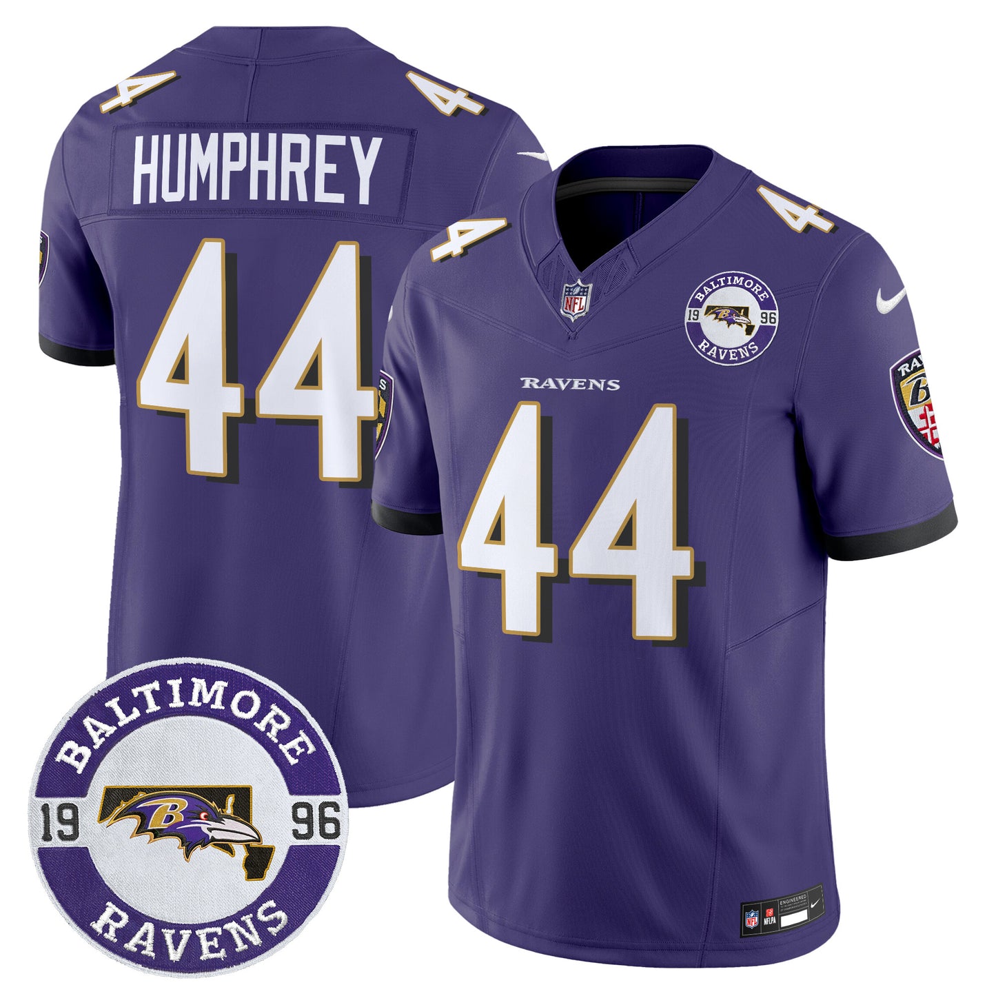 Men's Ravens 2024 Vapor Limited Jersey - Est. 1996 Patch - All Stitched