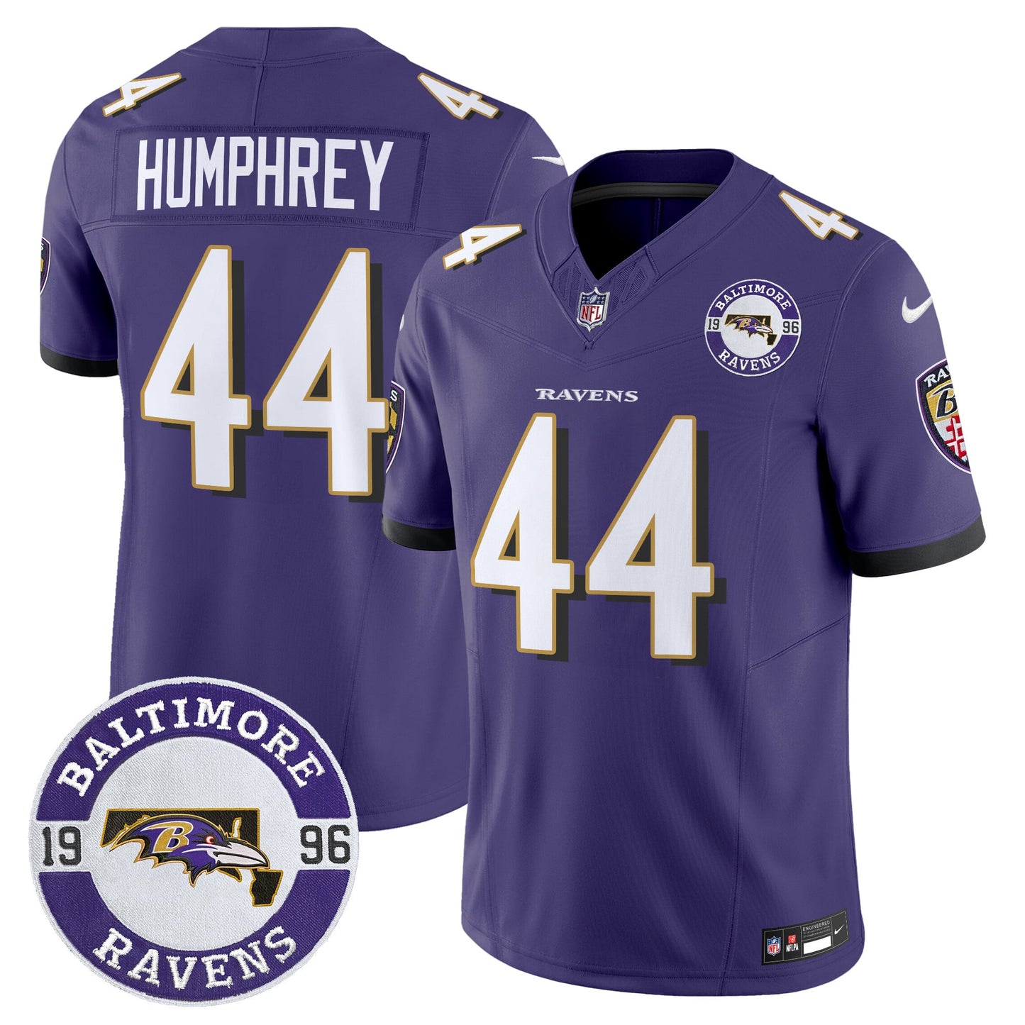 Men's Ravens 2024 Vapor Limited Jersey - Est. 1996 Patch - All Stitched