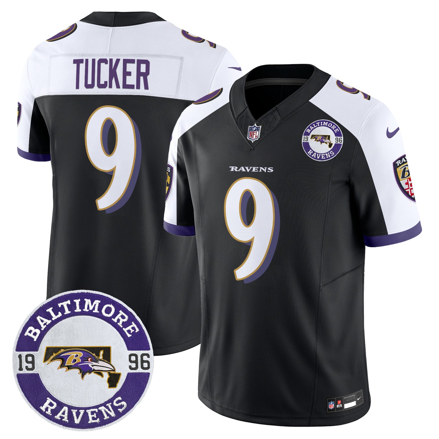 Men's Ravens 2024 Vapor Limited Jersey - Est. 1996 Patch - All Stitched