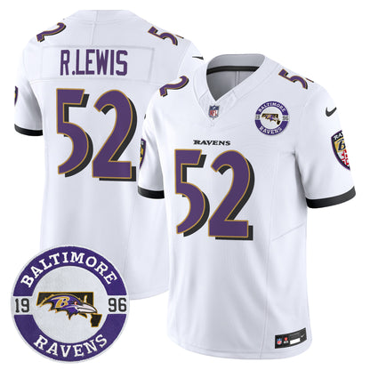 Men's Ravens 2024 Vapor Limited Jersey - Est. 1996 Patch - All Stitched
