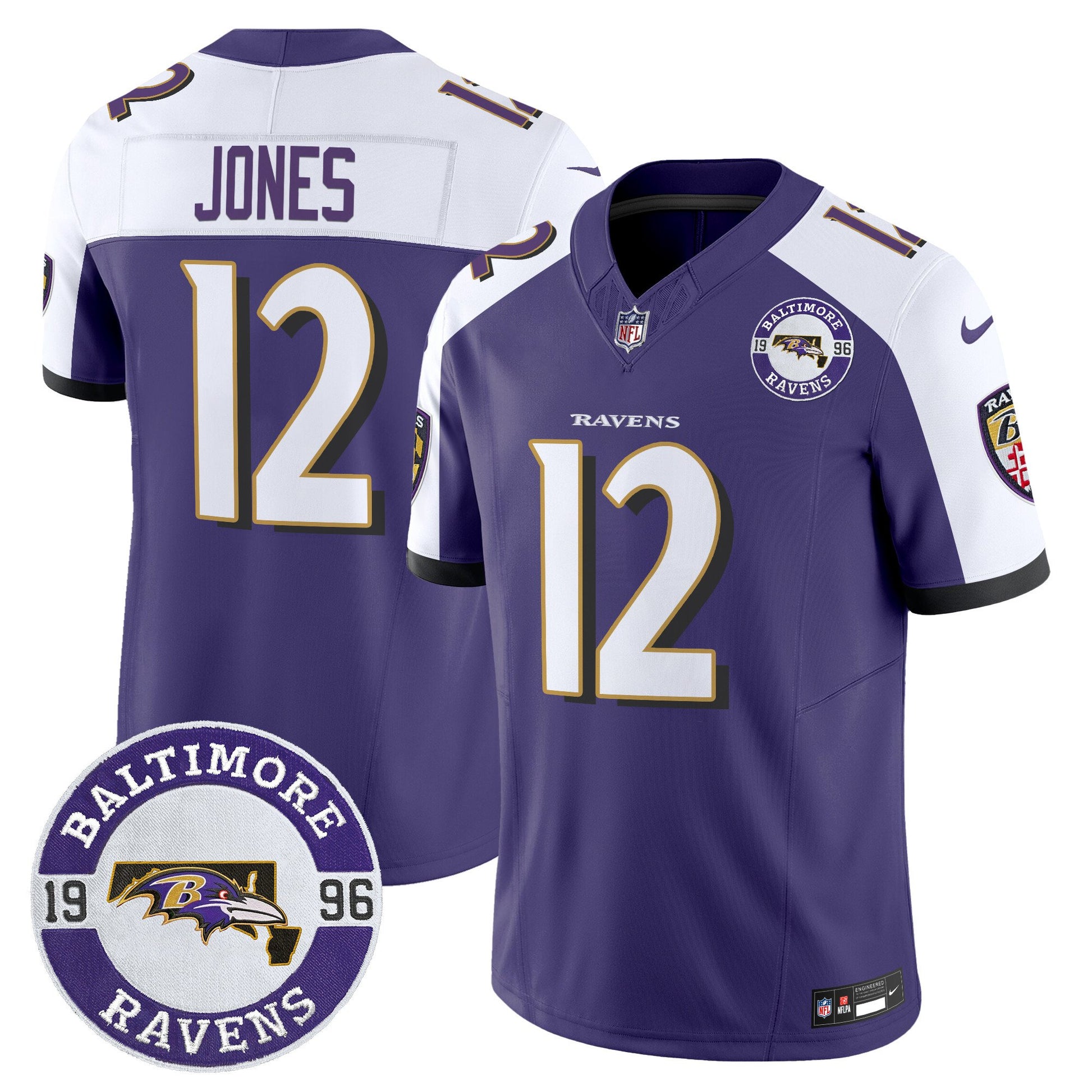 Men's Ravens 2024 Vapor Limited Jersey - Est. 1996 Patch - All Stitched