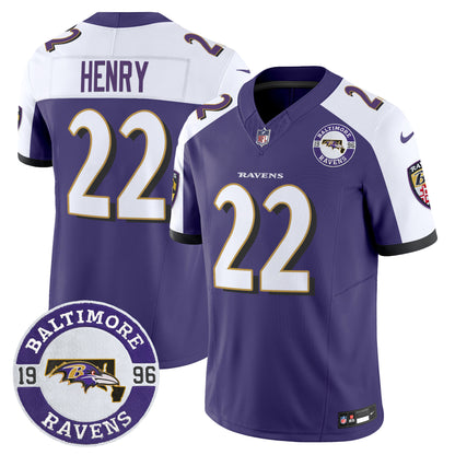 Men's Ravens 2024 Vapor Limited Jersey - Est. 1996 Patch - All Stitched