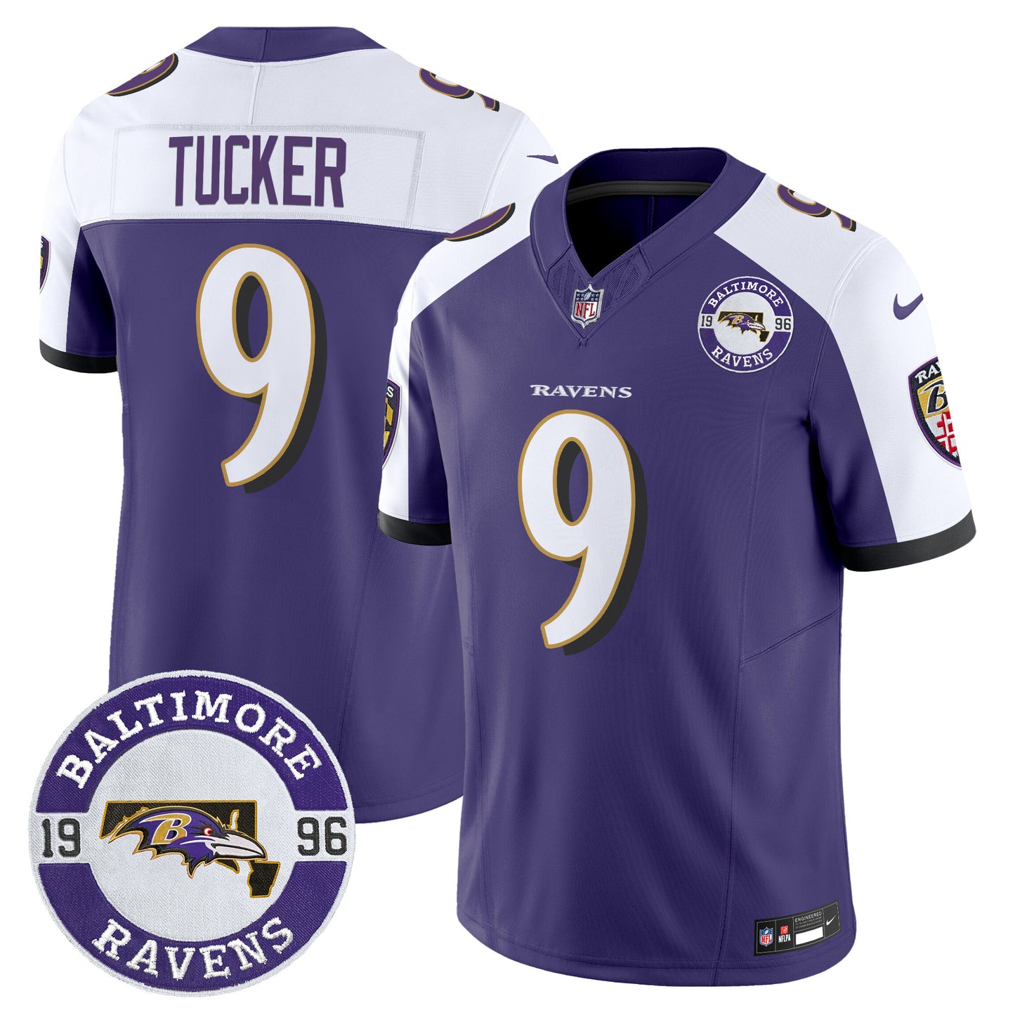 Men's Ravens 2024 Vapor Limited Jersey - Est. 1996 Patch - All Stitched