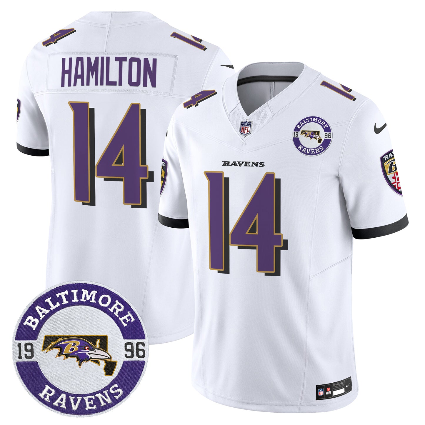 Men's Ravens 2024 Vapor Limited Jersey - Est. 1996 Patch - All Stitched