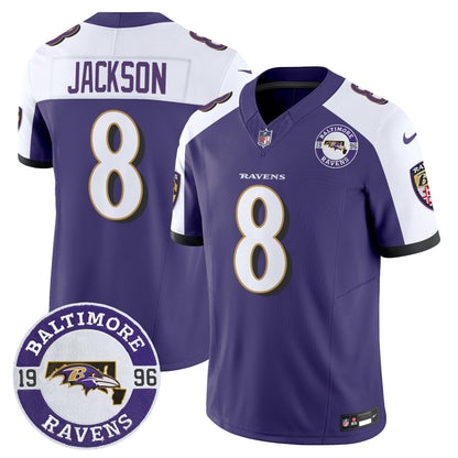 Men's Ravens 2024 Vapor Limited Jersey - Est. 1996 Patch - All Stitched